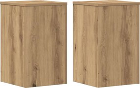 vidaXL Suporturi de plante, 2 buc., stejar artizanal, 30x30x50cm, lemn