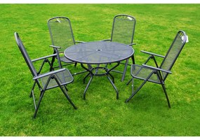 Scaun de grădină negru din metal – Rojaplast