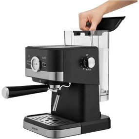 Espressor Sencor 1050W/230V negru/crom mat
