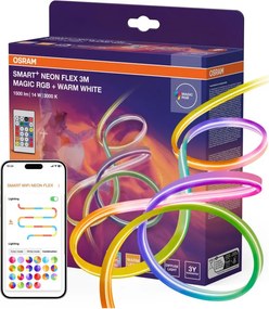 Osram - bandă LED RGBW reglabilă de exterior SMART+ MAGIC 3m LED/14W/230V Wi-Fi + telecomandă
