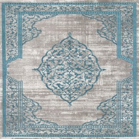 Covor de living / dormitor, Lavabil, Antidarepant Turcoaz, 80x300 cm