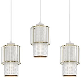 Lustră pe cablu BLANCO 3xE27/60W/230V albă