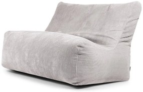 Fotoliu bean bag gri deschis cu tapițerie din catifea reiată Sofa Seat Lounge – SLOWDOWN