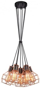 Lustra cu pendule industrial style design cupru CARRON 7