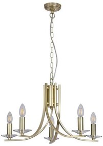 Searchlight 4165-5SB - Candelabru cu lanț ASCONA 5xE14/60W/230V