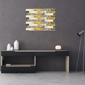 Tablou pe sticlă - Decor cu texturi (70x50 cm)