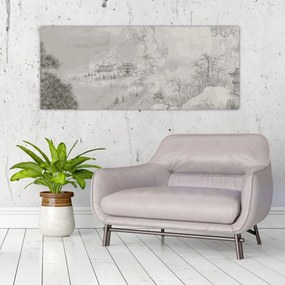 Tablou - Peisaj chinezesc (120x50 cm)