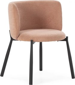 Set de scaune de sufragerie piersică 2 buc. tapițat Ginny – MOME