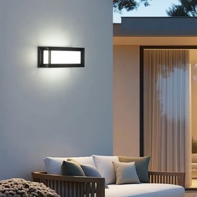 Brilagi - Aplică LED de exterior cu senzor PARKER, 12W/230V, negru, IP44