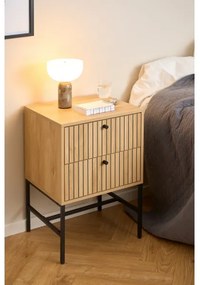 Noptieră OLIVIA cu sertare, stejar