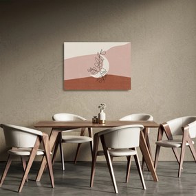 Tablou pe sticlă - Boho frunze N⁰2 (70x50 cm)