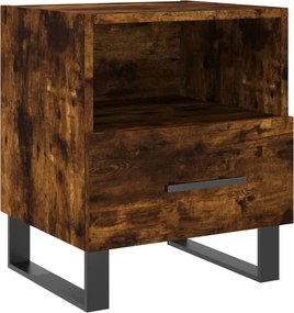 vidaXL Noptieră, stejar fumuriu, 40x35x47,5 cm, lemn compozit