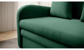 Canapea verde extensibilă cu tapițerie din catifea 130 cm Ario – ELTAP