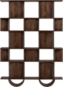 Bibliotecă maro închis din lemn de mango 130x180x35 cm Sinne – WOOOD