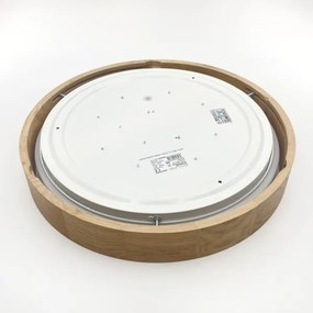 Brilagi - Plafonieră LED MANAROLA PLAIN, 24W, 230V, 3000K, diam. 41 cm, stejar