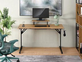 Masă PC Matts 140 (stejar + negru). 1109791