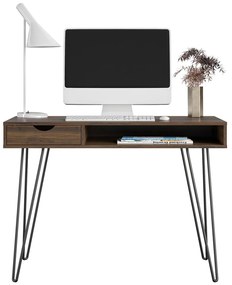 Birou cu aspect de lemn de nuc 49x104 cm Concord – Novogratz