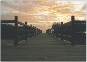 Tablou - Ponton de lemn, lac (70x50 cm)