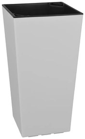Ghiveci adecvat interior / exterior Gardenico Elise, înălțime 26 cm, alb mat