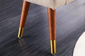 Bancheta eleganta, Tapitata Tesatura Structurata, Bej, Scarlett 90cm