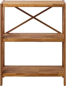 Etajeră în culoare naturală din lemn de stejar 70x87 cm X-Shelf – Unique Furniture