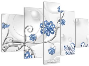 Tablou - Lebede albastre (150x105 cm)