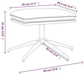 Taburet, gri inchis, 60x60x39 cm, material cu microfibra Morke gra