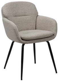 MAZZONI EXPORT GEORGIA Bej Latte (material Monza 60) - SCAUN MODERN TAPIȚAT BOUCLÉ PENTRU SALON/SUFRAGERIE/BIROU LOFT