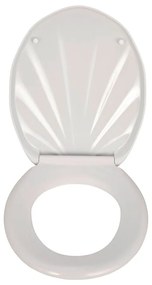 Capac WC cu închidere lentă Wenko Premium Sea Shell, 45,5 x 38 cm, alb