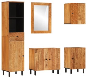 3206300 vidaXL Set dulapuri de baie, 5 piese, lemn masiv de acacia