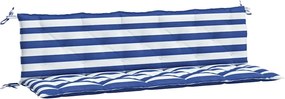 vidaXL Perne de bancă, 2 buc., dungi albastre și albe, textil oxford