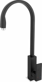 Baterie bucatarie cu pipa inalta negru mat Ferro Zicco