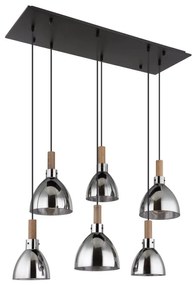 Lustra suspendata 6L design modern MATTEA negru