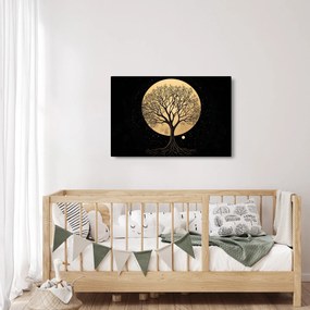 Tablou – Arbore în lună plină aurie I. (90x60 cm)