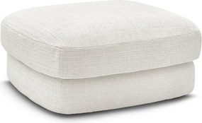 Taburet alb cu tapițerie din chenille Leonore – Bobochic Paris