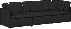vidaXL Canapea modulară cu perne, negru, textil