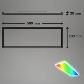 Briloner 7404-016 - Panou LED aplicat RGBW dimabil/22W/230V 4000K + telecomandă