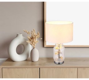 Veioza/Lampa de masa design decorativ GINKO crom/clar