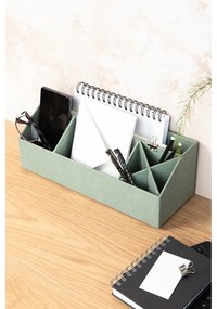 Organizator verde pentru papetărie din carton Elisa Canvas Paper Laminate – Bigso