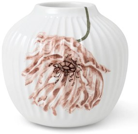 Vază din porțelan Kähler Design Poppy, înălțime 13 cm, alb