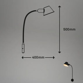 Lampă de perete BRELLO 1xE27/10W/230V Briloner