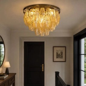 Lustra aplicata Alba 4Lt, antic brass/ champagne