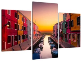 Tablou - Apus de soare, insula Burano, Veneția, Italia (90x60 cm)