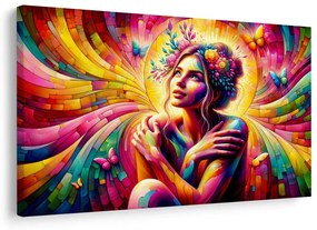 Tablou femeie magică cu fluturi