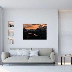 Tablou - Lac între munți (90x60 cm)