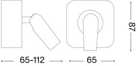 Spot LED de perete Ideal Lux BEAN LED/3W/230V CRI 90 auriu