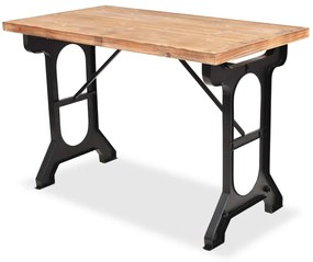 vidaXL Masă de bucătărie, blat din lemn masiv de brad 122x65x82 cm