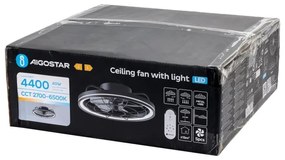 Ventilator LED dimabil de tavan Aigostar LED/40W/230V 2700-6500K negru + telecomandă