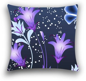 Husa decorativa pentru perna VIOLET BUTTERFLY 40x50 cm, albastru inchis