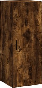 vidaXL Dulap montat pe perete, stejar fumuriu, 34,5x34x90 cm